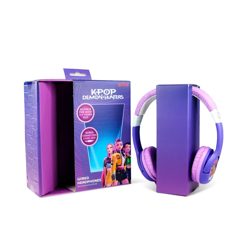 AURICULARES INFANTILES CON CABLE KPOP DEMON HUNTERS HUNTRIX CON VOLUMEN LIMITADO