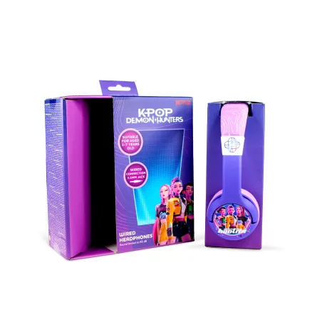 AURICULARES INFANTILES CON CABLE KPOP DEMON HUNTERS HUNTRIX CON VOLUMEN LIMITADO