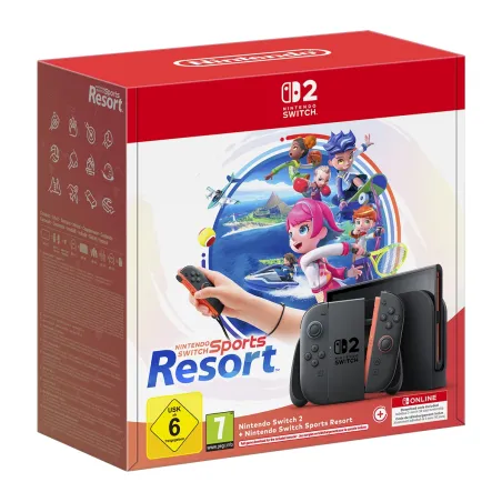 CONSOLA NINTENDO SWITCH 2 + NINTENDO SWITCH SPORTS RESORT + 3 MESES NSO VERSIÓN ESPAÑOLA GARANTÍA EUROPEA EU WARRANTY