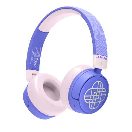 AURICULARES INFANTILES INALÁMBRICOS K-POP DEMON HUNTERS HUNTRIX LOGO PLEGABLES Y CON CONTROL PARENTAL DE VOLUMEN