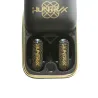 AURICULARES INALÁMBRICOS K-POP DEMON HUNTERS HUNTRIX LOGO GOLDEN CON ESTUCHE DESLIZANTE ILUMINADO COLOR NEGRO