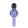 MICRÓFONO KARAOKE CON ALTAVOZ BLUETOOTH KPOP DEMON HUNTERS HUNTRIX LOGO CON LUCES LED COLOR VIOLETA