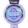 MICRÓFONO KARAOKE CON ALTAVOZ BLUETOOTH KPOP DEMON HUNTERS HUNTRIX LOGO CON LUCES LED COLOR VIOLETA
