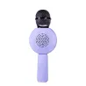 MICRÓFONO KARAOKE CON ALTAVOZ BLUETOOTH KPOP DEMON HUNTERS HUNTRIX LOGO CON LUCES LED COLOR VIOLETA