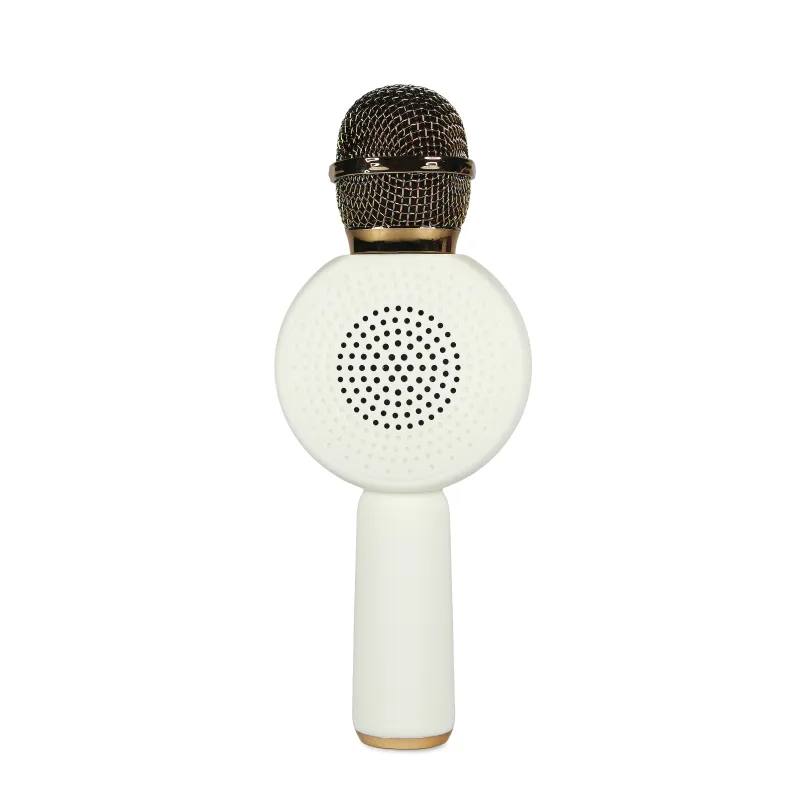 MICRÓFONO KARAOKE CON ALTAVOZ BLUETOOTH KPOP DEMON HUNTERS HUNTRIX GOLDEN CON LUCES LED COLOR VIOLETA