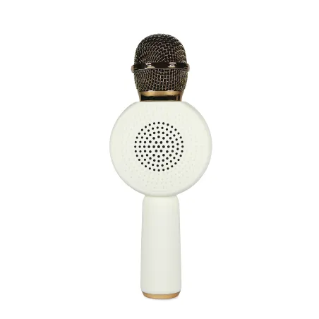 MICRÓFONO KARAOKE CON ALTAVOZ BLUETOOTH KPOP DEMON HUNTERS HUNTRIX GOLDEN CON LUCES LED COLOR VIOLETA
