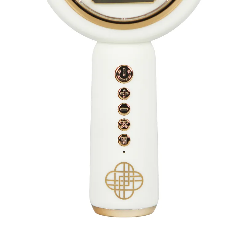MICRÓFONO KARAOKE CON ALTAVOZ BLUETOOTH KPOP DEMON HUNTERS HUNTRIX GOLDEN CON LUCES LED COLOR VIOLETA