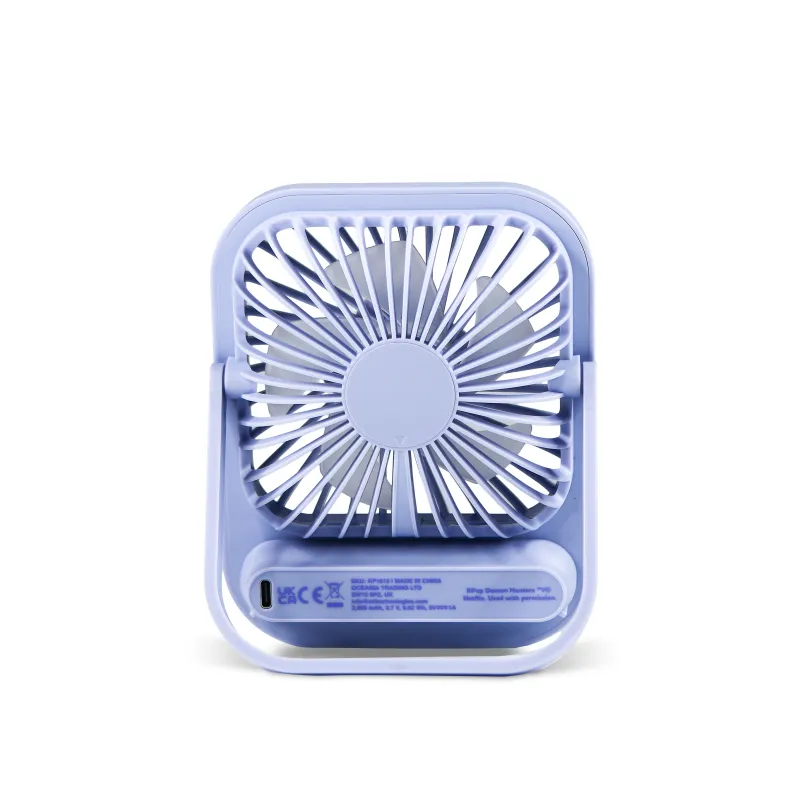 VENTILADOR PORTÁTIL KPOP DEMON HUNTERS  HUNTRIX | 3 VELOCIDADES | AJUSTABLE 180° | BATERÍA 1.800 mAh | USB-C
