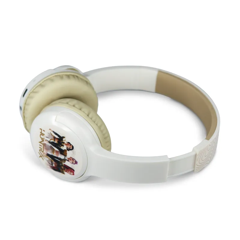 AURICULARES INFANTILES BLUETOOTH KPOP DEMON HUNTERS HUNTR/X COLOR CREMA | HASTA 20 H | VOLUMEN LIMITADO 85 dB | MICRÓFONO