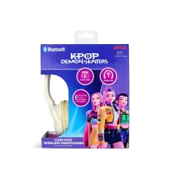 AURICULARES INFANTILES BLUETOOTH KPOP DEMON HUNTERS HUNTR/X COLOR CREMA | HASTA 20 H | VOLUMEN LIMITADO 85 dB | MICRÓFONO