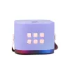 KARAOKE INALÁMBRICO KPOP DEMON HUNTERS HUNTRIX LILA CON ALTAVOZ LED Y 1 MICRÓFONO BLUETOOTH 5.3 6 MODOS DE LUZ Y CAMBIADOR VOZ