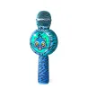 MICRÓFONO KARAOKE CON ALTAVOZ BLUETOOTH KPOP DEMON HUNTERS DERPY CON LUCES LED COLOR AZUL ANIMAL PRINT