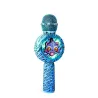 MICRÓFONO KARAOKE CON ALTAVOZ BLUETOOTH KPOP DEMON HUNTERS DERPY CON LUCES LED COLOR AZUL ANIMAL PRINT