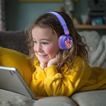 AURICULARES INFANTILES INALÁMBRICOS KPOP DEMON HUNTERS HUNTRIX FINALE PLEGABLES Y CON CONTROL PARENTAL DE VOLUMEN