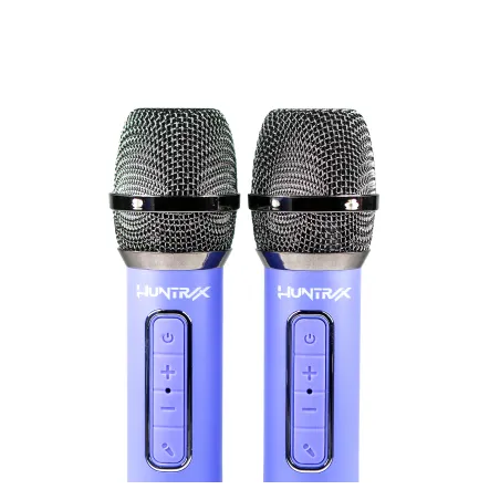 SET KARAOKE INALÁMBRICO K-POP DEMON HUNTERS HUNTRIX PARTY LED CON 2 MICRÓFONOS BLUETOOTH 5.3 LUCES LED Y CAMBIADOR DE VOZ