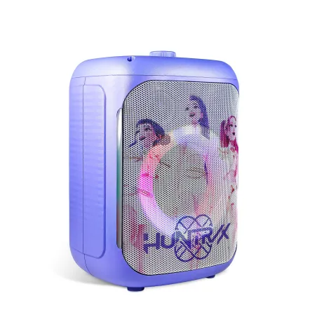 SET KARAOKE INALÁMBRICO K-POP DEMON HUNTERS HUNTRIX PARTY LED CON 2 MICRÓFONOS BLUETOOTH 5.3 LUCES LED Y CAMBIADOR DE VOZ
