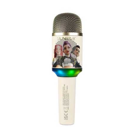 MICRÓFONO KARAOKE INALÁMBRICO KPOP DEMON HUNTERS HUNTRIX GOLDEN CON ALTAVOZ Y LUCES LED BLUETOOTH 5.3 CAMBIADOR DE VOZ HASTA 5 H