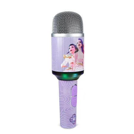MICRÓFONO KARAOKE INALÁMBRICO KPOP DEMON HUNTERS HUNTRIX FINALE CON ALTAVOZ Y LUCES LED BLUETOOTH 5.3 CAMBIADOR DE VOZ HASTA 5 H