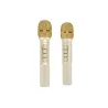 SET KARAOKE INALÁMBRICO KPOP DEMON HUNTERS HUNTRIX GOLDEN CON 2 MICRÓFONOS BLUETOOTH 5.3 LUCES LED E CAMBIADOR DE VOZ