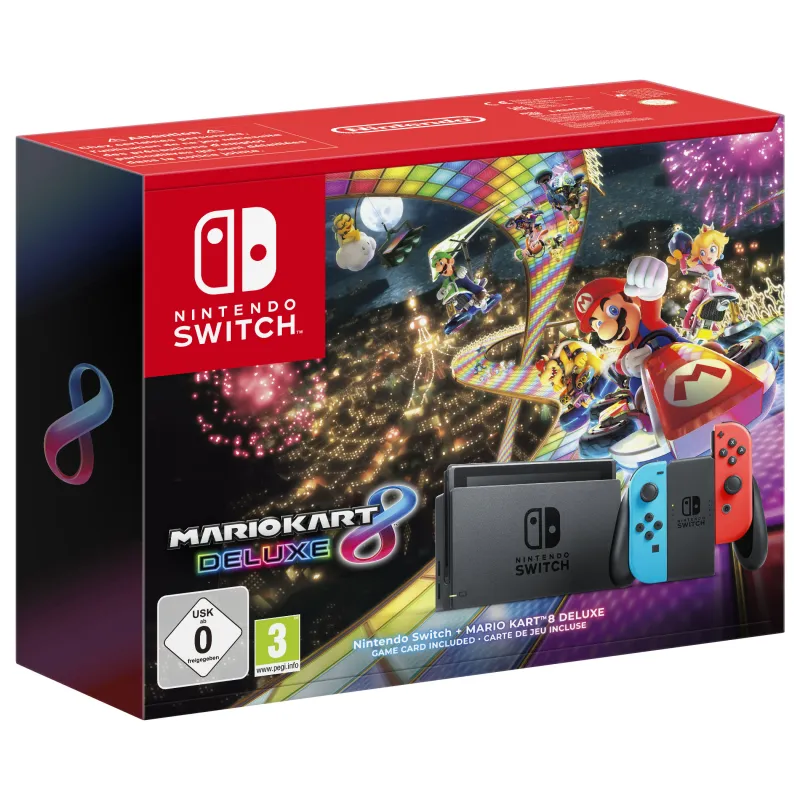 CONSOLA NINTENDO SWITCH  + JUEGO FÍSICO MARIO KART 8 DELUXE VERSIÓN ESPAÑOLA GARANTÍA EUROPEA EUROPEAN WARRANTY
