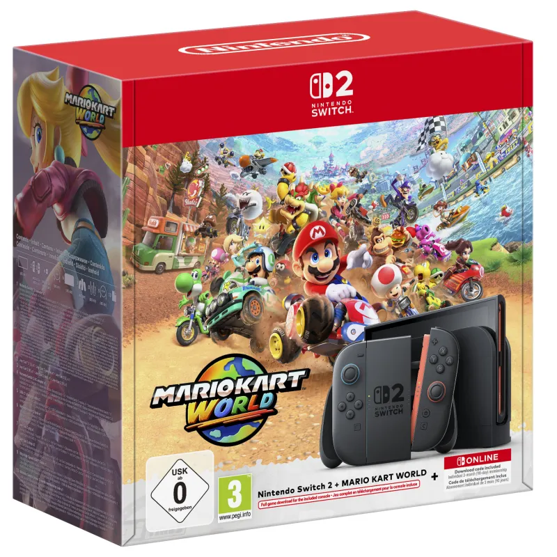 PREVENTA CONSOLA NINTENDO SWITCH 2 + JUEGO DESCARGABLE MARIO KART WORLD + SUSCRIPCIÓN 3 MESES NINTENDO SWITCH ONLINE VERSIÓN ESP