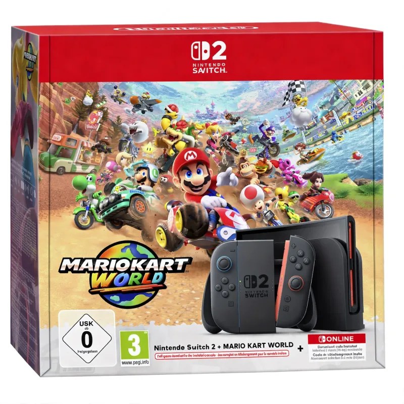 PREVENTA CONSOLA NINTENDO SWITCH 2 + JUEGO DESCARGABLE MARIO KART WORLD + SUSCRIPCIÓN 3 MESES NINTENDO SWITCH ONLINE VERSIÓN ESP