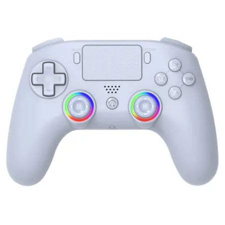 MANDO INALÁMBRICO SUBSONIC COMPATIBLE CON PS4 Y PC PLAYSTATION 4 COLOR BLANCO Y LUCES LED GARANTÍA EUROPEA EUROPEAN WARRANTY