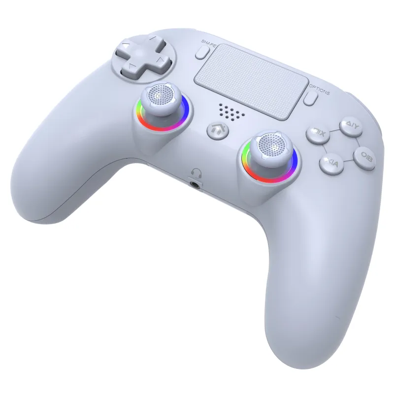 MANDO INALÁMBRICO SUBSONIC COMPATIBLE CON PS4 Y PC PLAYSTATION 4 COLOR BLANCO Y LUCES LED GARANTÍA EUROPEA EUROPEAN WARRANTY