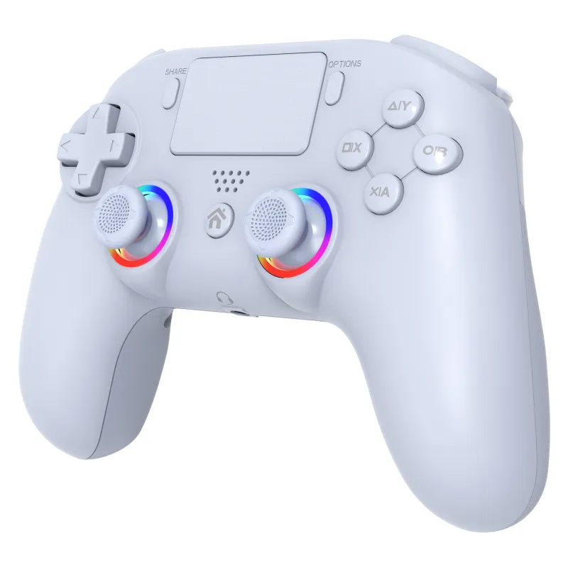 MANDO INALÁMBRICO SUBSONIC COMPATIBLE CON PS4 Y PC PLAYSTATION 4 COLOR BLANCO Y LUCES LED GARANTÍA EUROPEA EUROPEAN WARRANTY