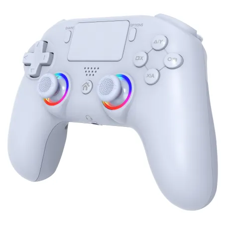 MANDO INALÁMBRICO SUBSONIC COMPATIBLE CON PS4 Y PC PLAYSTATION 4 COLOR BLANCO Y LUCES LED GARANTÍA EUROPEA EUROPEAN WARRANTY