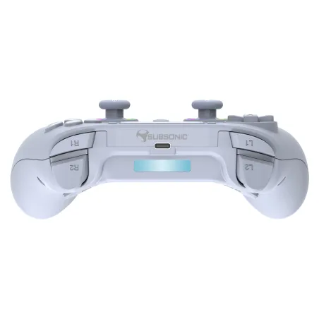 MANDO INALÁMBRICO SUBSONIC COMPATIBLE CON PS4 Y PC PLAYSTATION 4 COLOR BLANCO Y LUCES LED GARANTÍA EUROPEA EUROPEAN WARRANTY