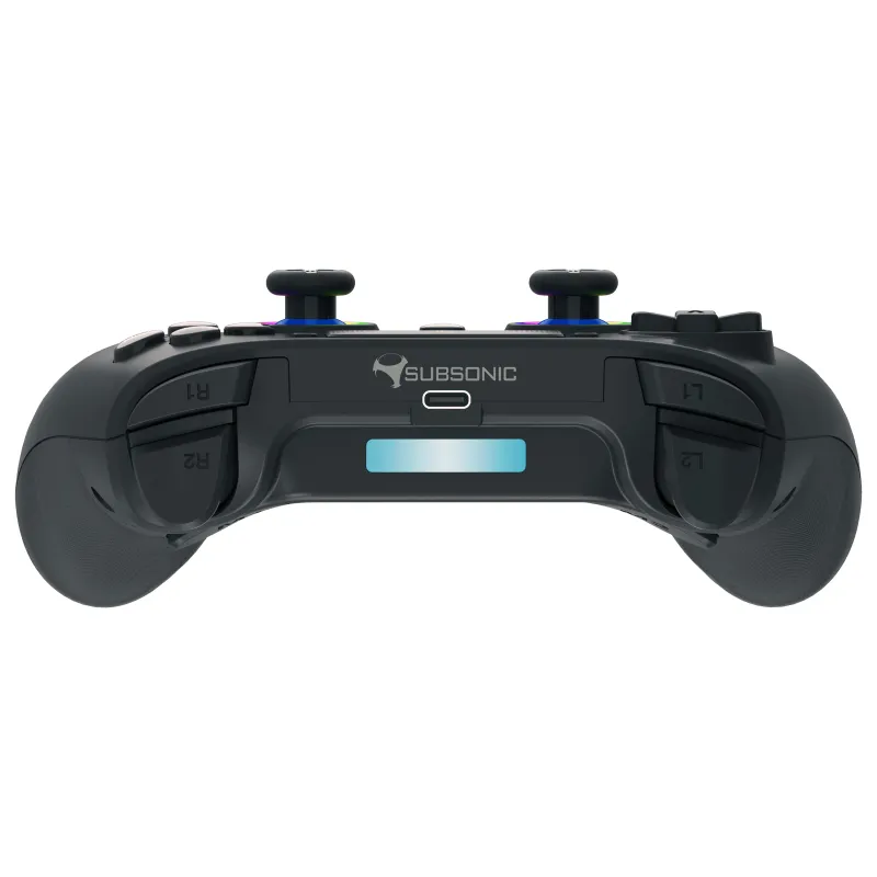MANDO INALÁMBRICO SUBSONIC COMPATIBLE CON PS5 PLAYSTATION 5 COLOR NEGRO Y LUCES LED GARANTÍA EUROPEA EUROPEAN WARRANTY
