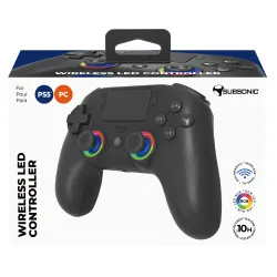 MANDO INALÁMBRICO SUBSONIC COMPATIBLE CON PS5 PLAYSTATION 5 COLOR NEGRO Y LUCES LED GARANTÍA EUROPEA EUROPEAN WARRANTY