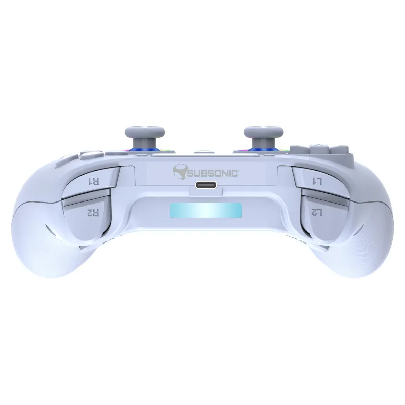 MANDO INALÁMBRICO SUBSONIC COMPATIBLE CON PS5 PLAYSTATION 5 COLOR BLANCO Y LUCES LED GARANTÍA EUROPEA EUROPEAN WARRANTY