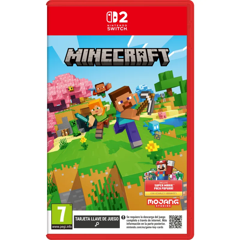 MINECRAFT NINTENDO SWITCH 2 EDITION TARJETA LLAVE DE JUEGO PARA NINTENDO SWITCH 2 VERSIÓN ESPAÑOLA GARANTIA EU WARRANTY