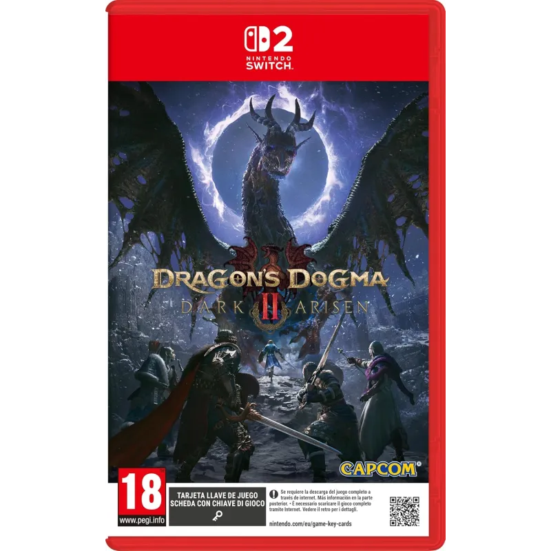 DRAGON'S DOGMA 2 DARK ARISEN SWITCH2 TARJETA LLAVE DE JUEGO PARA NINTENDO SWITCH 2 VERSIÓN ESPAÑOLA GARANTIA EUROPEA EU WARRANTY