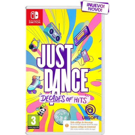 JUST DANCE: DECADES OF HITS SWITCH CAJA CON CÓDIGO DE DESCARGA DE JUEGO COMPLETO PARA NINTENDO SWITCH VERSIÓN ESPAÑOLA GARANT EU