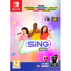LET'S SING 2027 CON 2 MICRÓFONOS SWITCH JUEGO FÍSICO PARA NINTENDO SWITCH VERSIÓN ESPAÑOLA GARANTÍA EUROPEA EUROPEAN WARRANTY