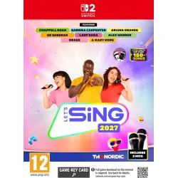 LET'S SING 2027 CON 2 MICRÓFONOS SWITCH2 JUEGO FÍSICO PARA NINTENDO SWITCH 2 VERSIÓN ESPAÑOLA GARANTÍA EUROPEA EUROPEAN WARRANTY