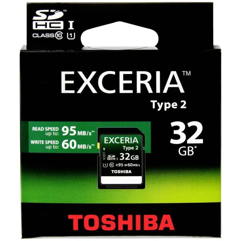 SD TOSHIBA EXCERIA TYPE2 32GB R95/W60 - The Shop Gamer