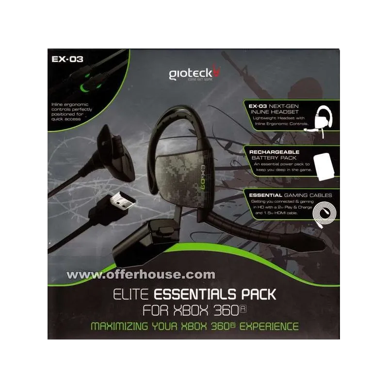 Elite-Paket: (EX-03, 1,5 m HDMI, 2 m P&C-Kabel, 800-mAh-Akku) - The Shop Gamer