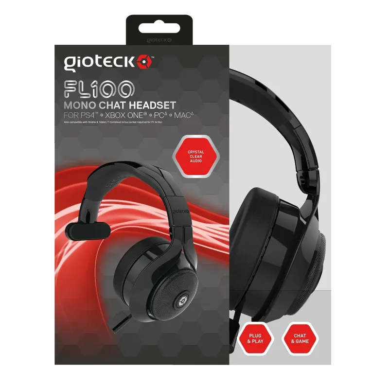 FL-100 KABELGEBUNDENES MONO-HEADSET, SCHWARZ (UNIVERSAL) - The Shop Gamer