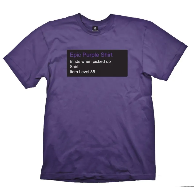 WOW T-SHIRT EPIC PURPLE XL VIDEOGAMES - The Shop Gamer
