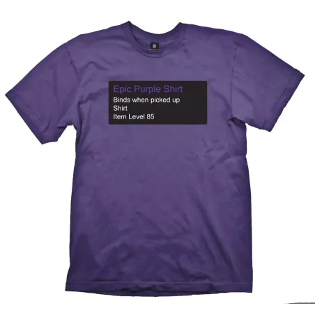 WOW T-SHIRT EPIC PURPLE XL VIDEOGAMES - The Shop Gamer