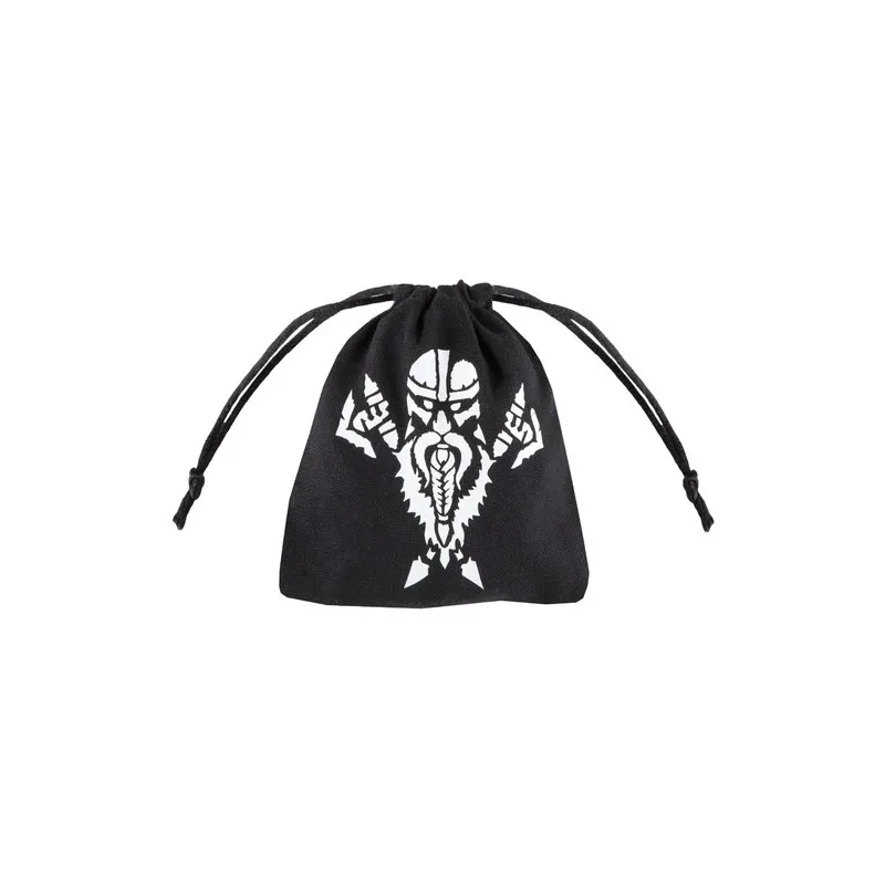 QW DWARVEN BLACK DICE BAG GAMES ACCESSORIES - The Shop Gamer