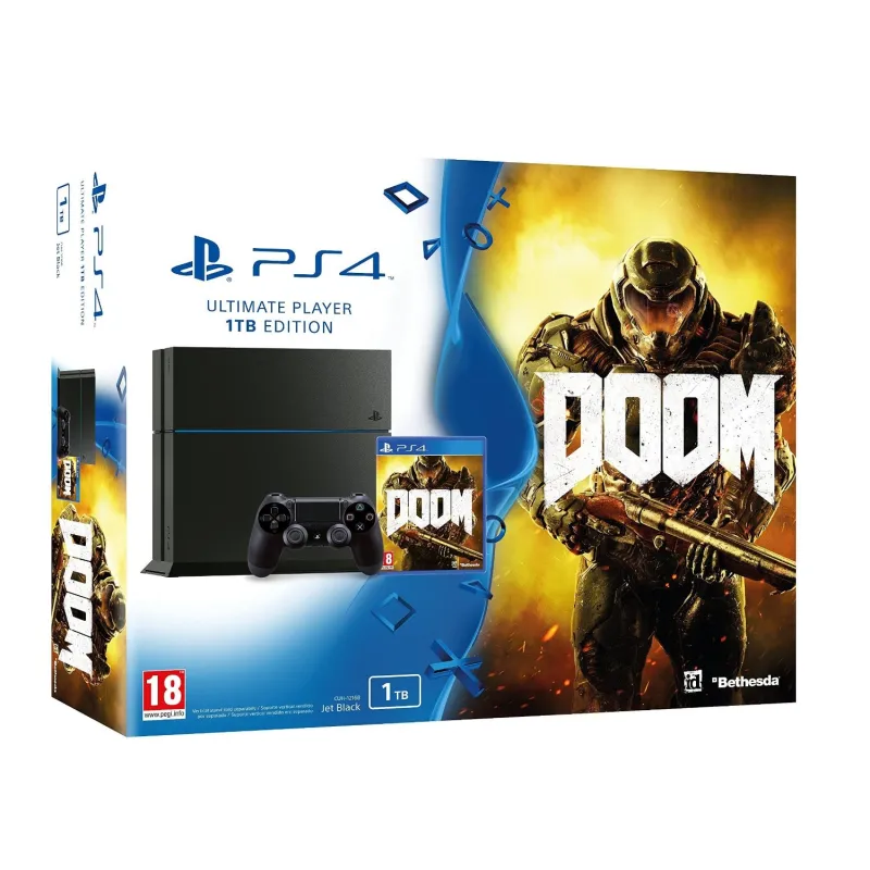 PS4 1 TB + DOOM PLAYSTATION 4 CONSOLE + JEU PHYSIQUE PLAYSTATION4 - The Shop Gamer