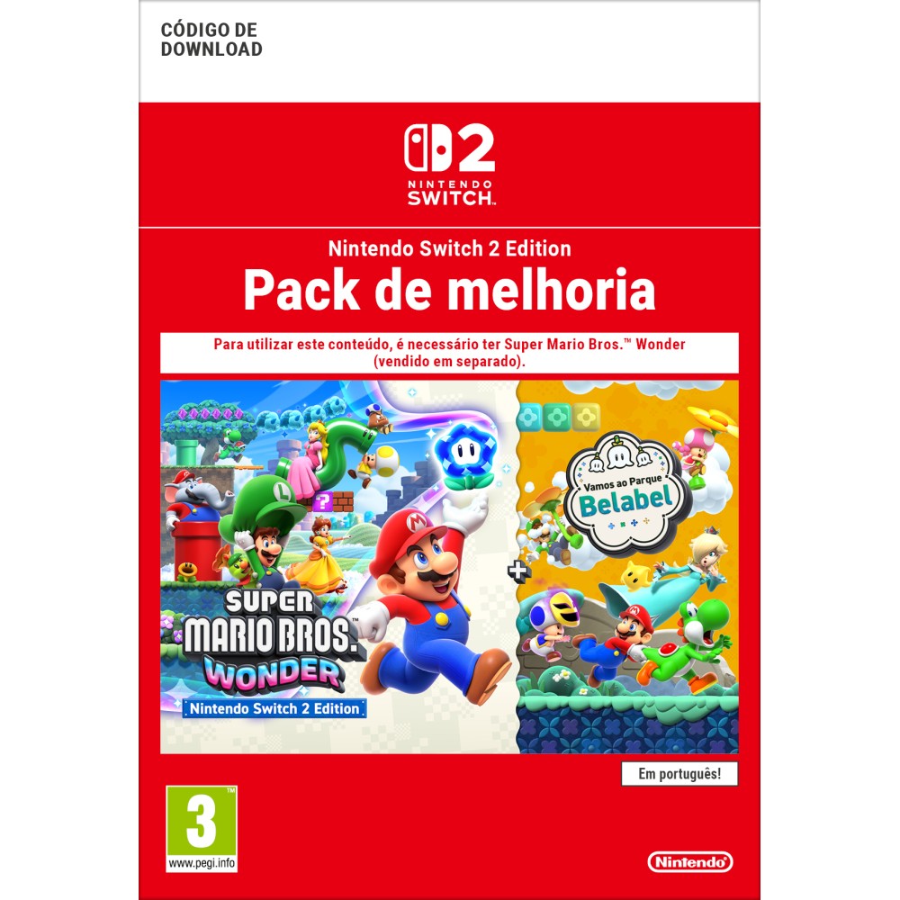 Super Mario Bros. Wonder – Pack de melhoria (Nintendo Switch 2 Edition) + Vamos ao Parque Belabel