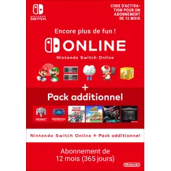 Nintendo Switch Online + Pack additionnel (Abonnement individuel)