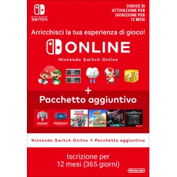 Nintendo Switch Online + Pacchetto aggiuntivo (Iscrizione individuale)