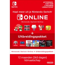 Nintendo Switch Online + Uitbreidingspakket (Individueel lidmaatschap)